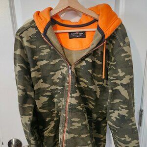 American Giant, Army Camo Classic Full Zip Hoodie -- Medium